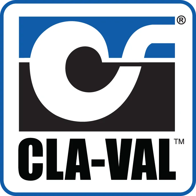 Cla-Val Logo (white BG - Blue Outline)